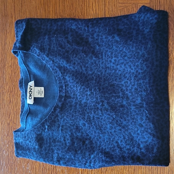 Dkny Sweaters - DKNY  Navy leopard print 3/4 sleeve sweater